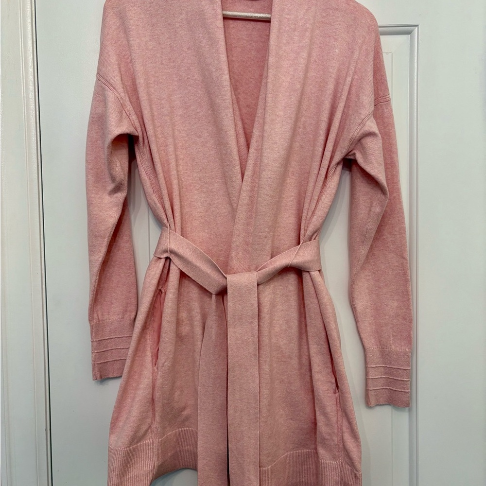 Lululemon Cotton-Cashmere Knit Wrap Sweater (6) Like New